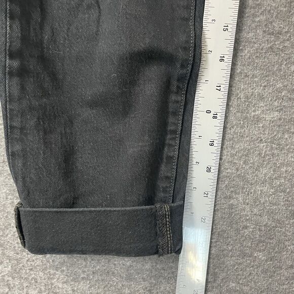 LEVI’S Button Fly Wedgie Fit Straight Leg Black Patch Jeans Womens Size 27 - Picture 4 of 13